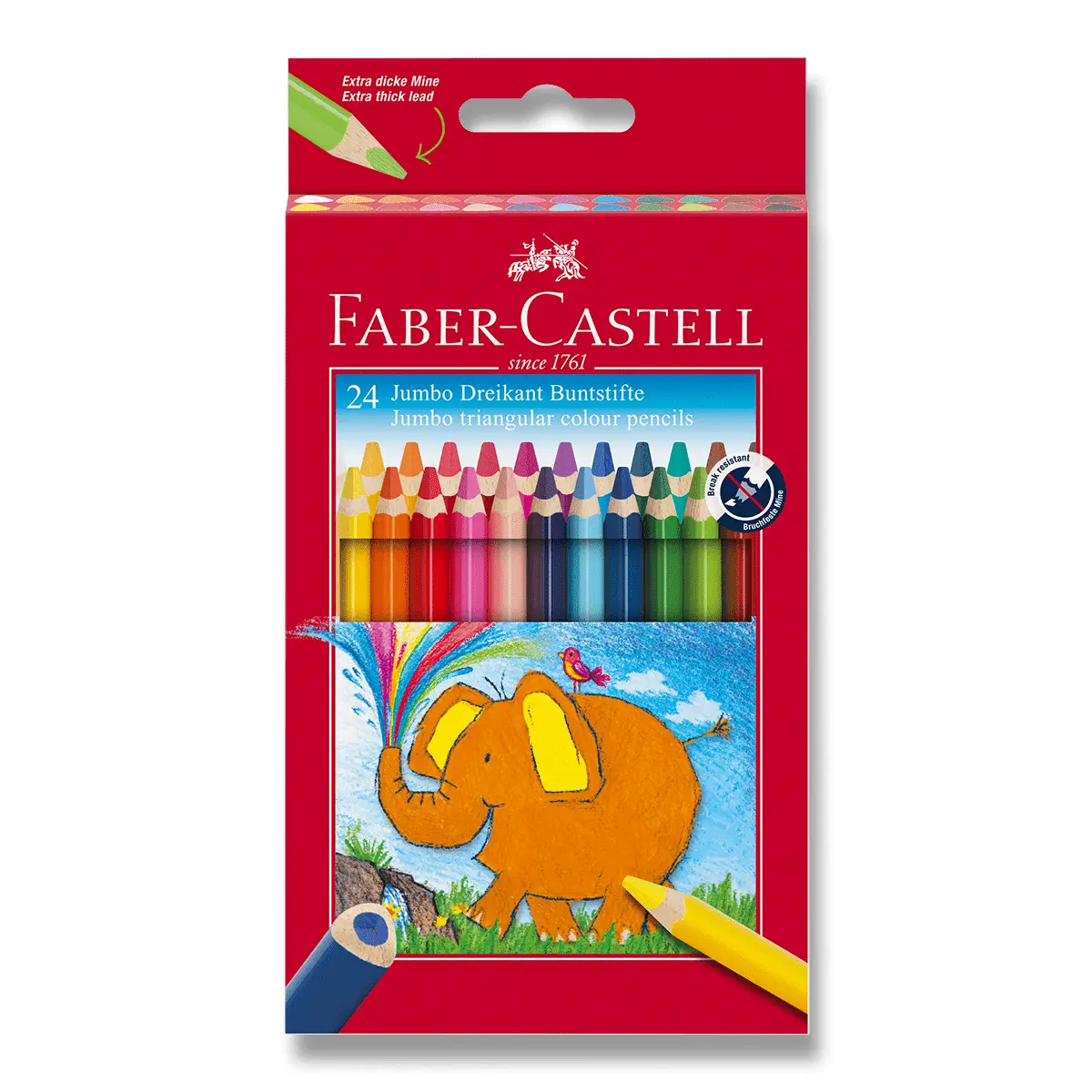 Pastelky Faber-Castell  Extra Jumbo, 24 barev