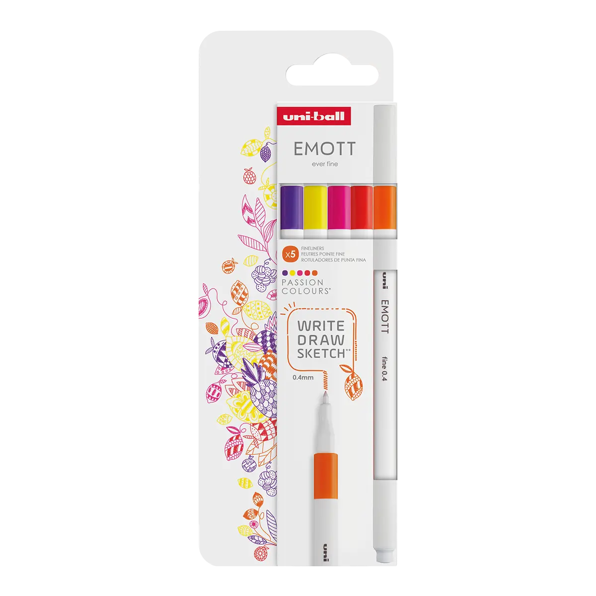 UNI EMOTT liner sada, PASSION, 5 ks, mix barev