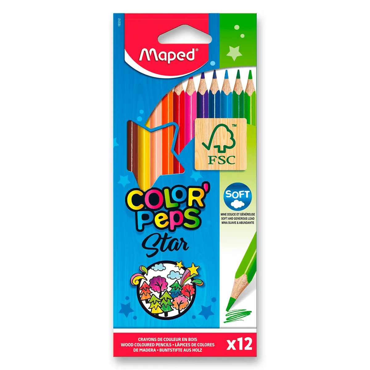 Pastelky Maped Color´Peps - 12 barev