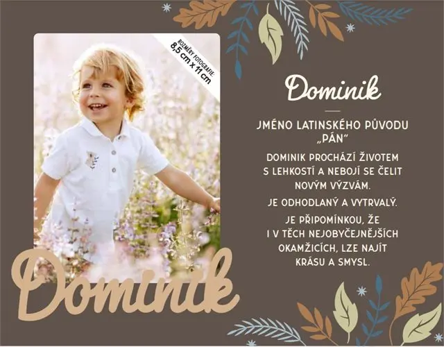 Fotorámeček se jménem - Dominik - Albi