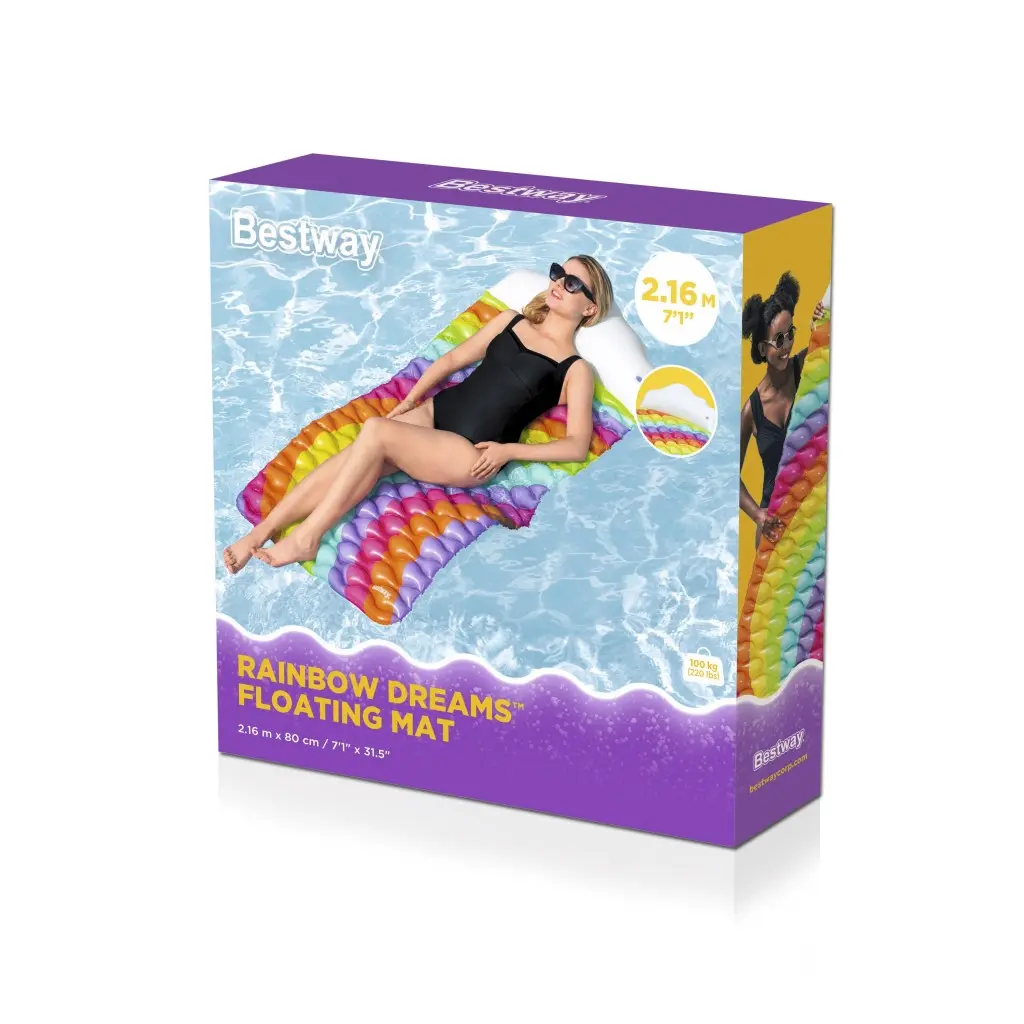 Nafukovací lehátko Rainbow 2,16 m x 80 cm - Bestway
