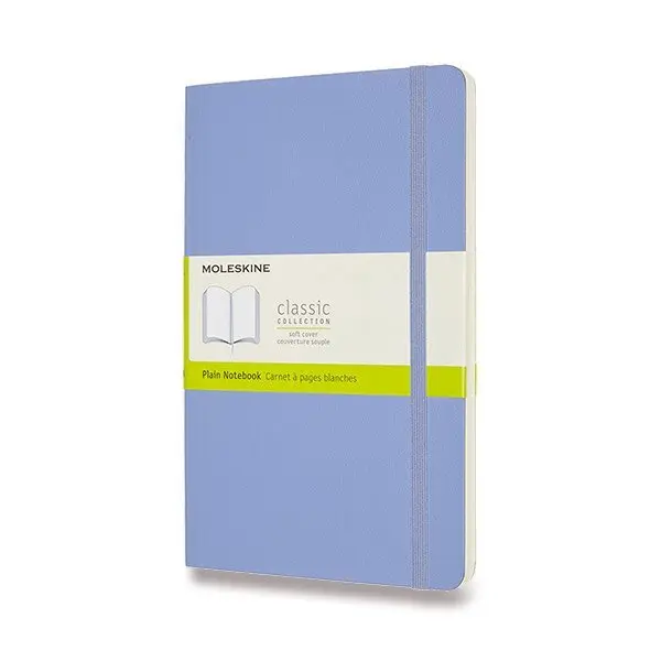 Zápisník Moleskine - měkké desky, L, čistý - nebesky modrý