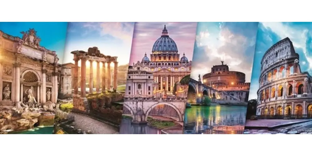 Trefl Puzzle Cestování po Itálii / 500 dílků Panoramatické - Taf Toys