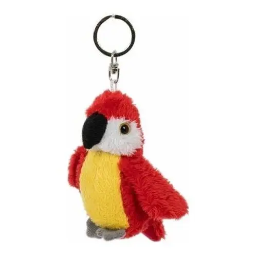 Přívěsek na klíče Teddies Papoušek Ara plyš 9cm červený