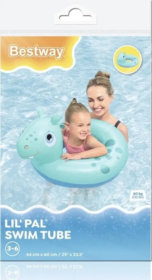Kruh nafukovací design hroch/žába/žirafa  - Bestway