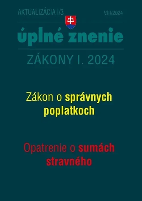 Aktualizácia I/3 2024 – daňové a účtovné zákony
