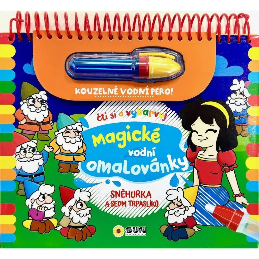 Sněhurka a sedm trpaslíků - Čti a vybarvuj Magické vodní omalovánky