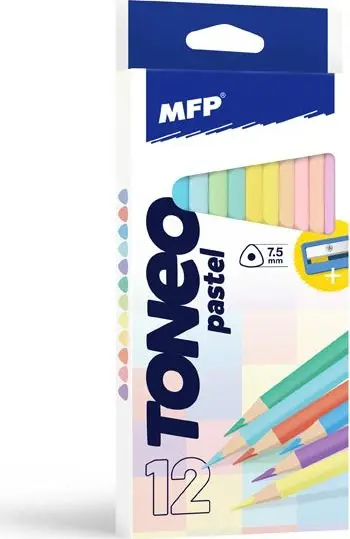 Pastelky MFP TONEO 12 ks Pastelové triangular s ořezávátkem