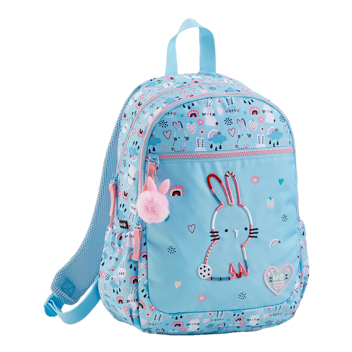 Miquelrius batoh Bunny Bliss, Tripple Lisboa, 14 l, 3 kapsy, rPET, modro - růžový