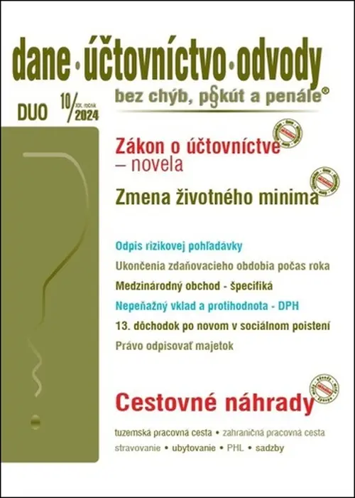 Dane, účtovníctvo, odvody bez chýb, pokút a penále č. č. 10 / 2024 - Novela zákona o účtovníctve