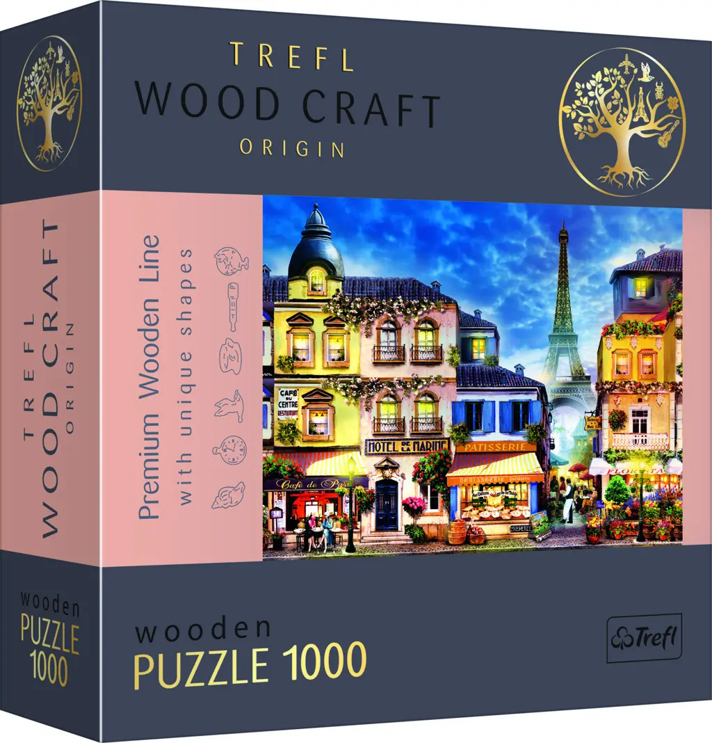 Trefl Wood Craft Origin Puzzle Francouzská ulice 1000 dílků - Tolo