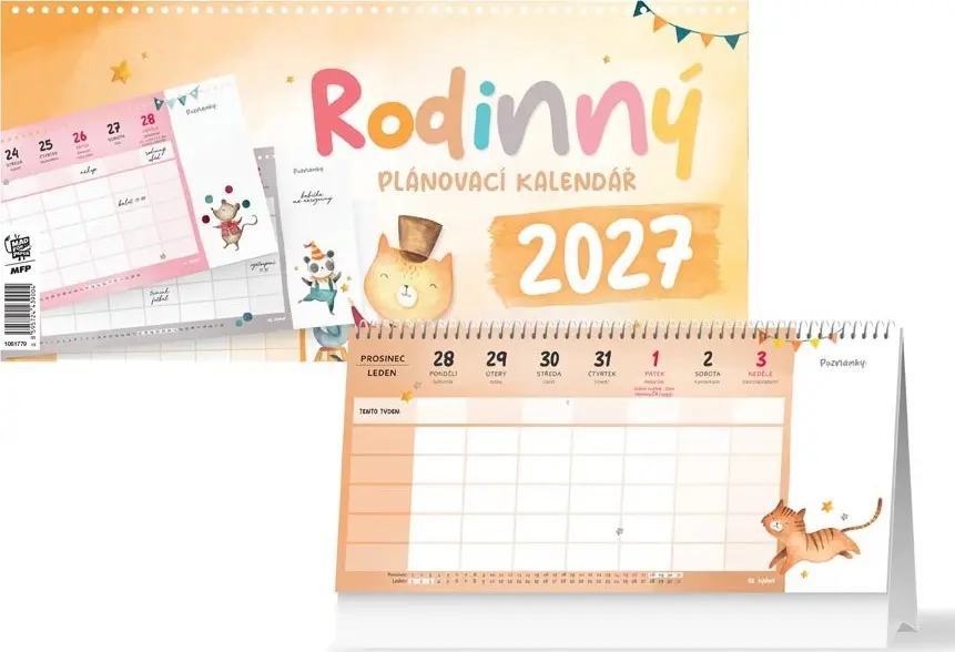 Stolní kalendář 2027 MFP Rodinný plánovací
