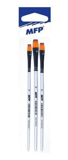 Štětec synthetic plochý - set 3 ks (8, 10, 12)