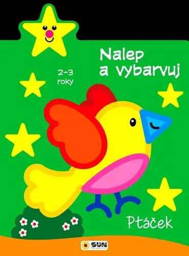 Ptáček 2-3 roky: Nalep a vybarvuj