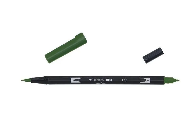 Tombow Oboustranný štětcový fix ABT - dark jade