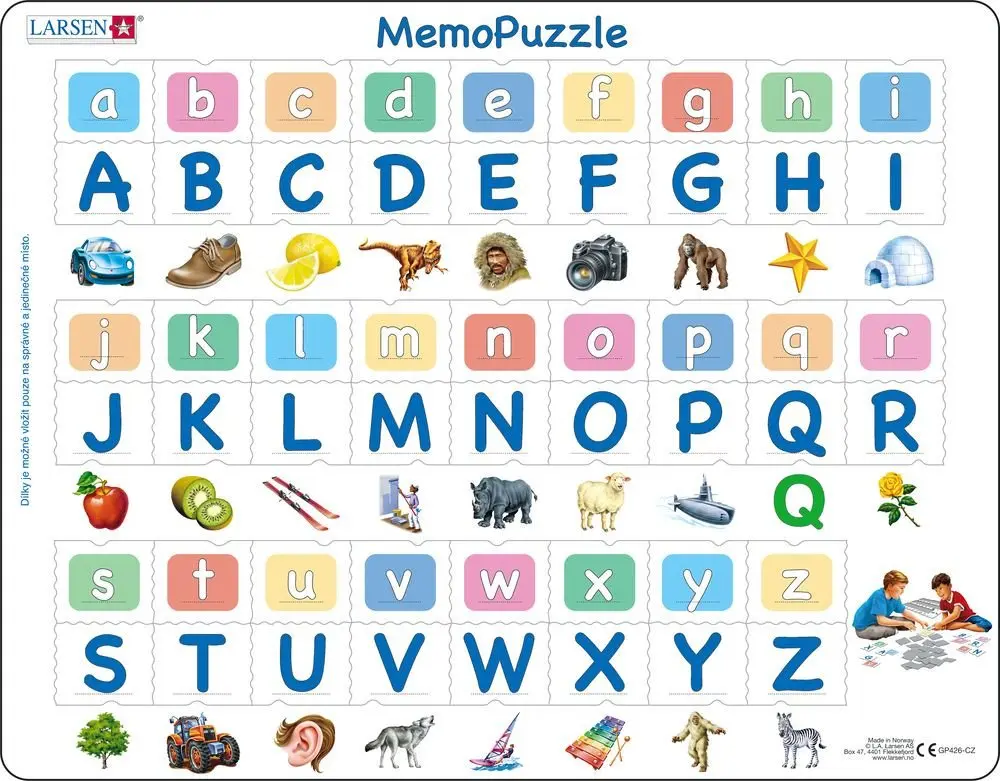 Puzzle Abeceda pexeso - Kohoutová plyš