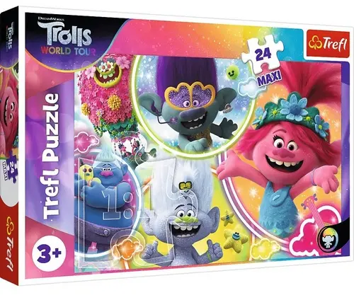 V hudobnom svete Trollov - puzzle z kategorie Maxi dieliky