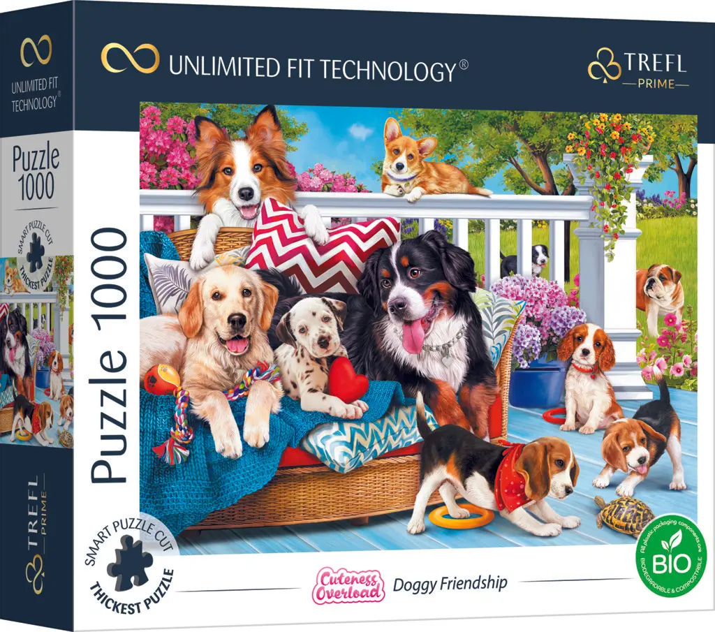 Trefl Prime puzzle 1000 UFT - Nálož roztomilosti: Psí přátelství