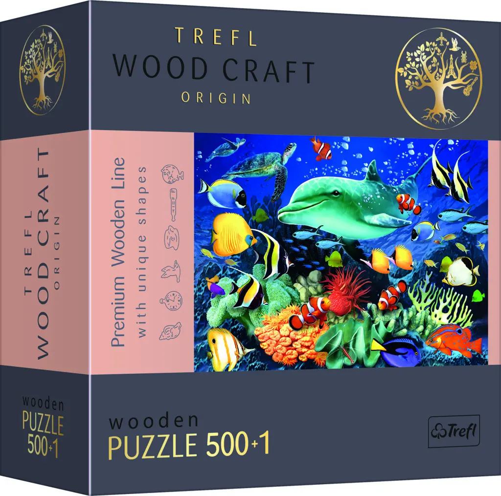 Trefl Wood Craft Origin Puzzle Život v moři 501 dílků - dřevěné - Tolo
