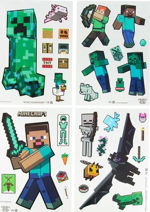 Sada samolepiek na okno Minecraft
