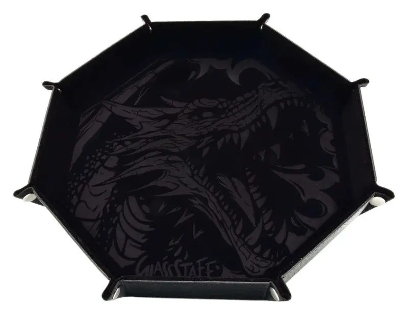 Dice tray - Dragon Skin Edition- Osmihran - Černý