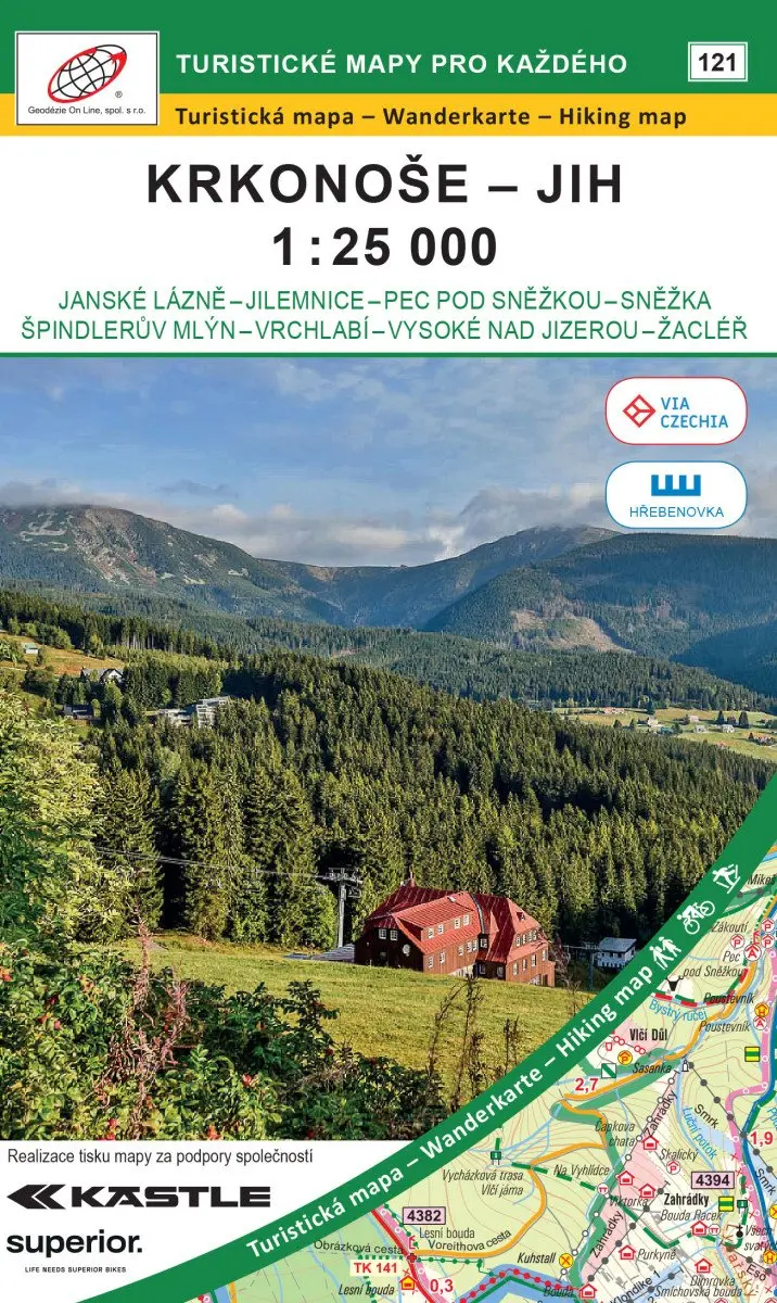 Krkonoše - jih 1:25 000 / 121 Turistické mapy pro každého