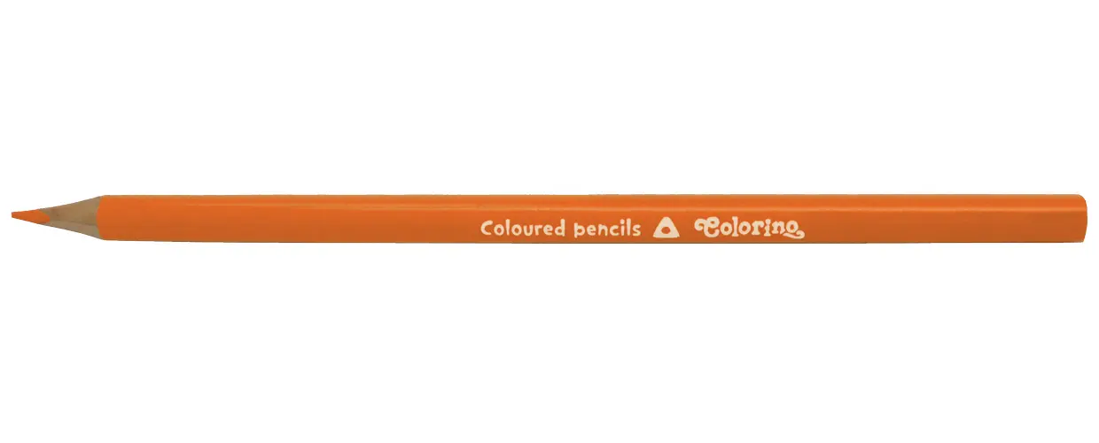 Pastelka trojhranná Colorino - oranžová, 12ks