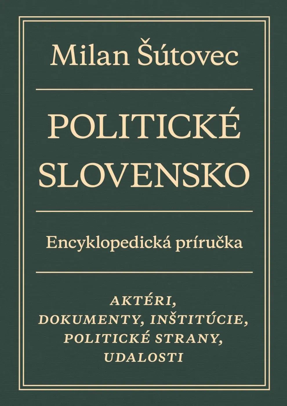 Politické Slovensko (Aktéri, dokumenty, inštitúcie, politické strany, udalosti) - Milan Šútovec
