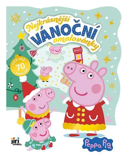 JIRI MODELS Nejkrásnější vánoční omalovánky se samolepkami Prasátko Peppa