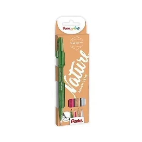 Popisovač Pentel Arts Touch Brush Sign Pen - Nature 4 ks, sada