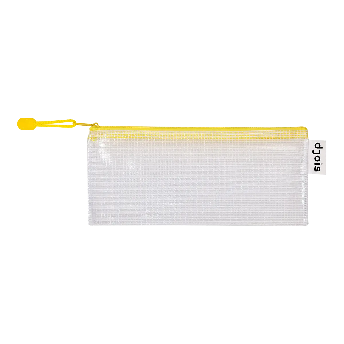 djois obálka se zipem, DL, PVC síťovina, žlutá, 8 ks