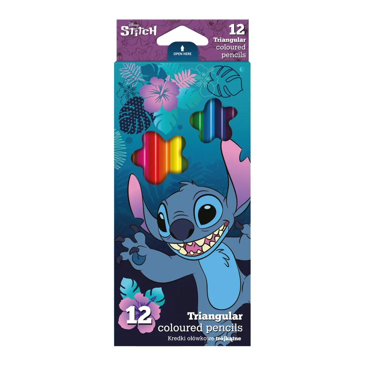 Trojúhelníkové pastelky Disney Stitch