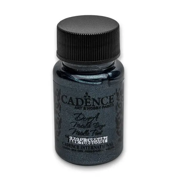Akrylová barva Cadence DORA metalic, 50 ml - tmavě tyrkysová