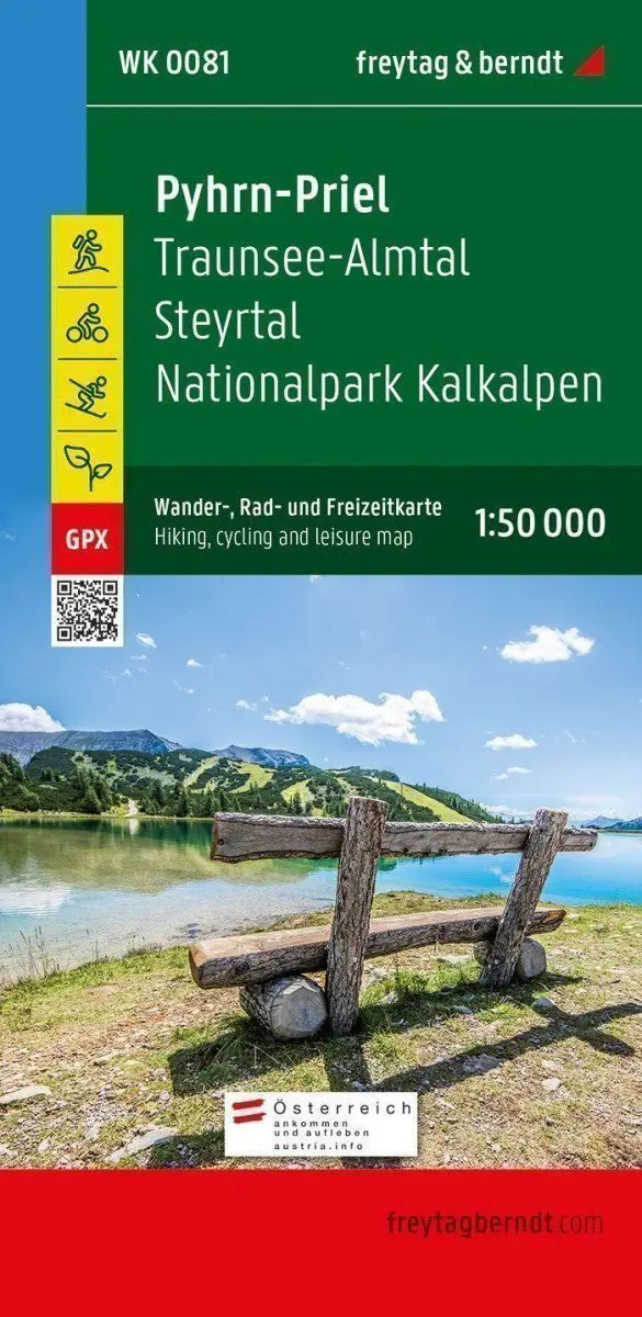 WK 0081 Pyhrn-Priel Traunsee-Almtal 1:50 000 / turistická, cyklistická a rekreační mapa