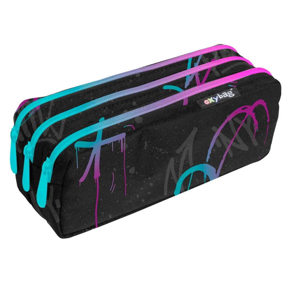 Pouzdro etue Karton P+P 3 zipy Graffiti girl