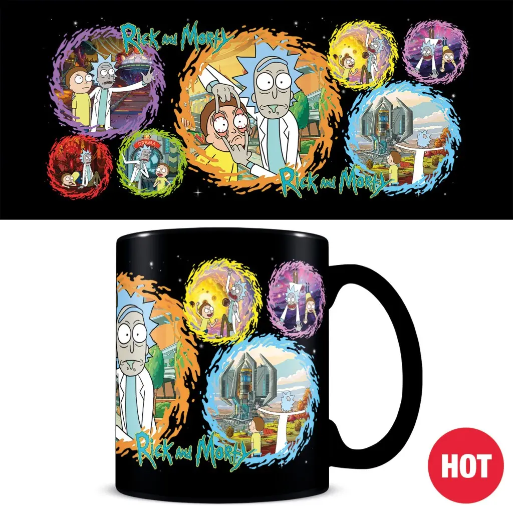 Rick a Morty měnící hrnek, 325 ml - Pyramid