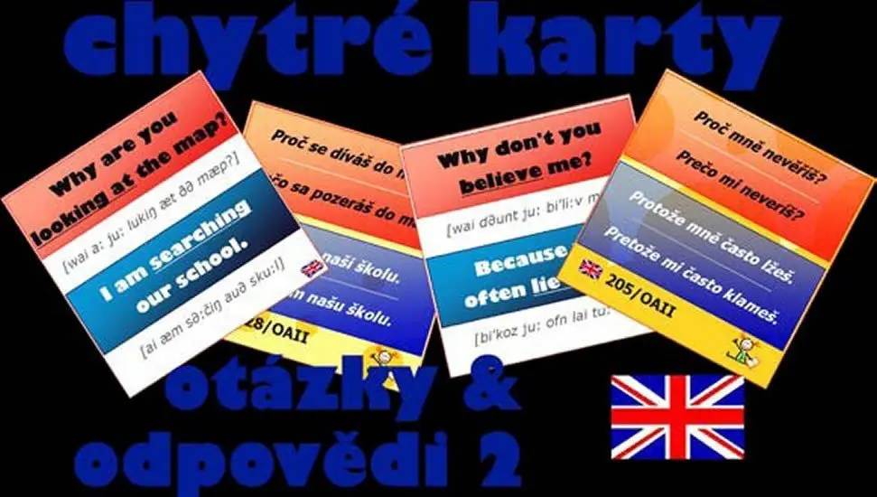 Chytré karty - Angličtina otázky a odpovědi 2 - Alexandra Pomazalová