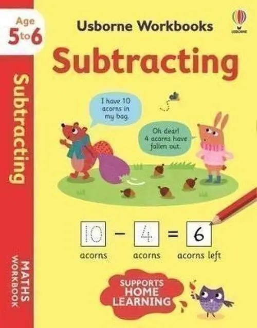 Usborne Workbooks Subtracting 5-6 - Holly Bathie