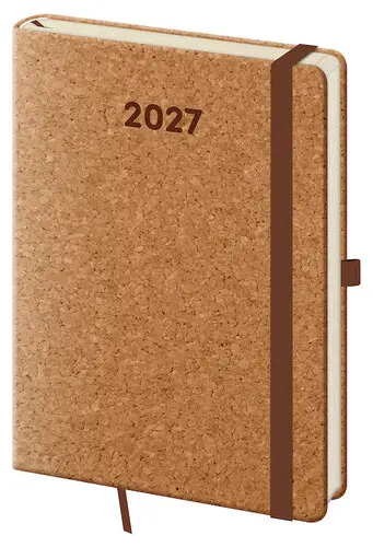 Denní diář 2027 A5 Cork s poutkem