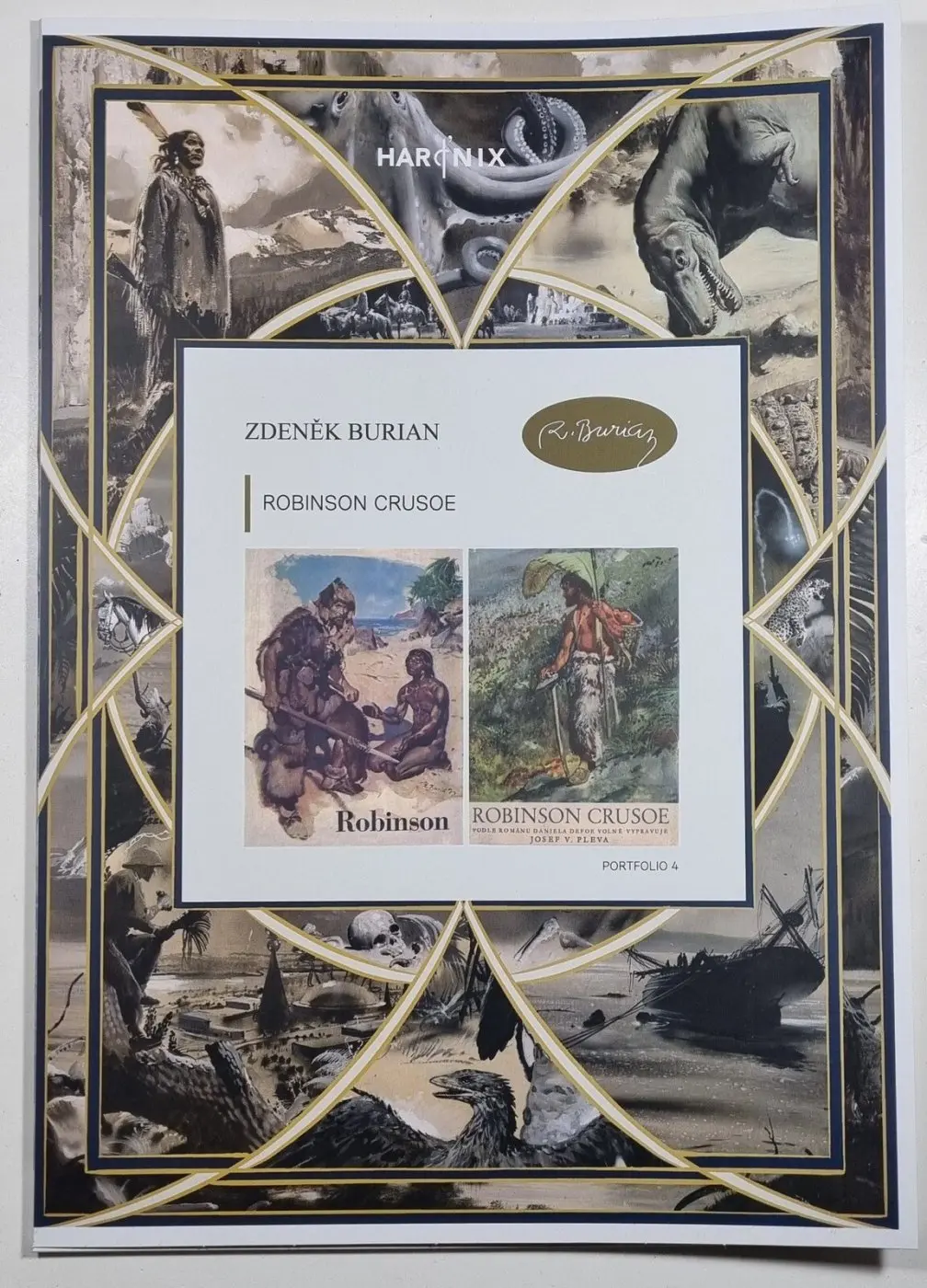 Zdeněk Burian Portfolio 4 : Robinson Crusoe (formát A3)