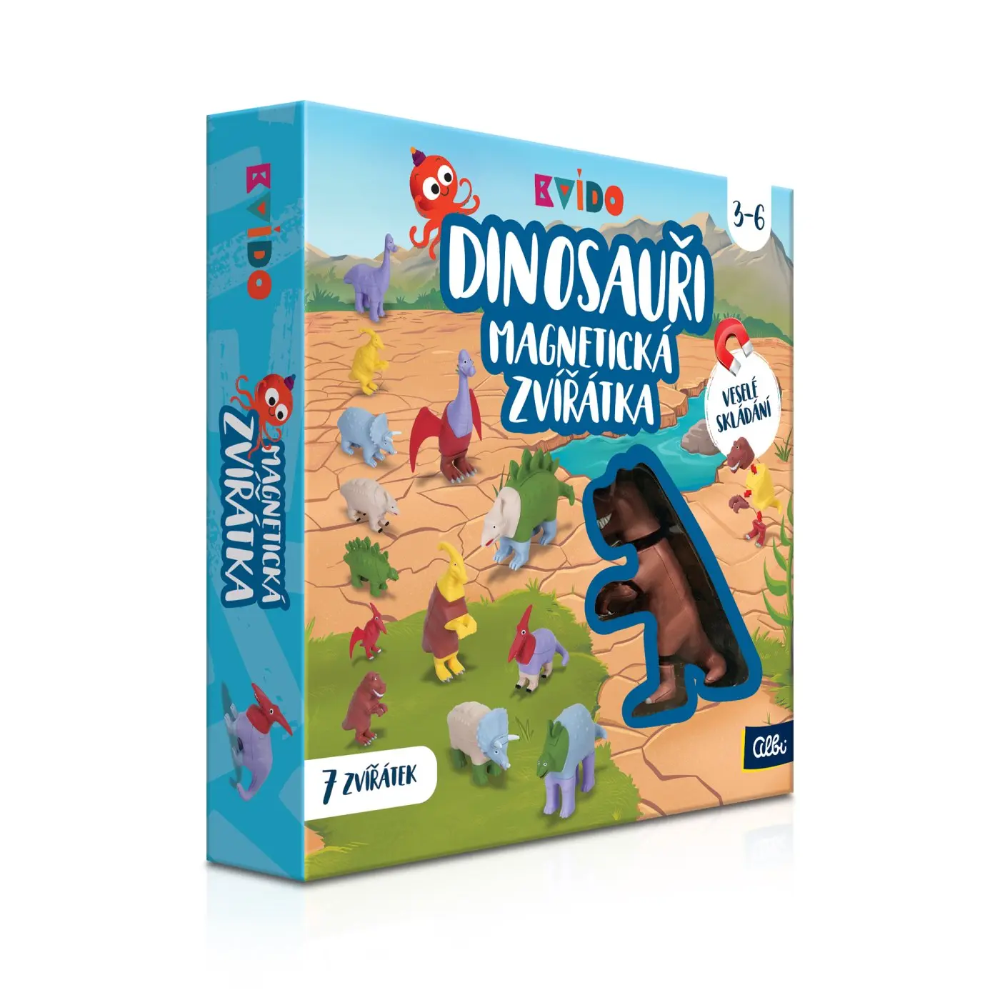 Kvído - Magnetická zvířátka: Dinosauři - Albi