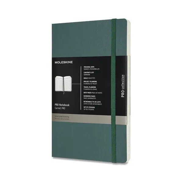 Moleskine – diár/zápisník Professional (zelený)