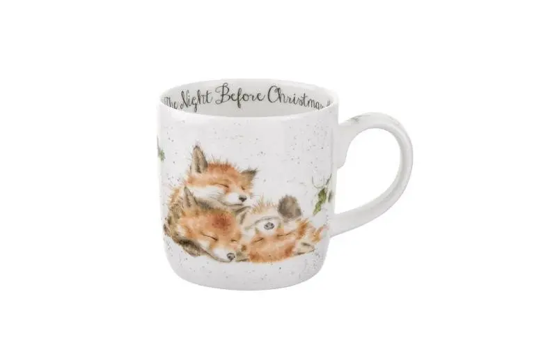 Vánoční porcelánový hrnek Wrendale Designs The Night Before Christmas - Liška 310 ml