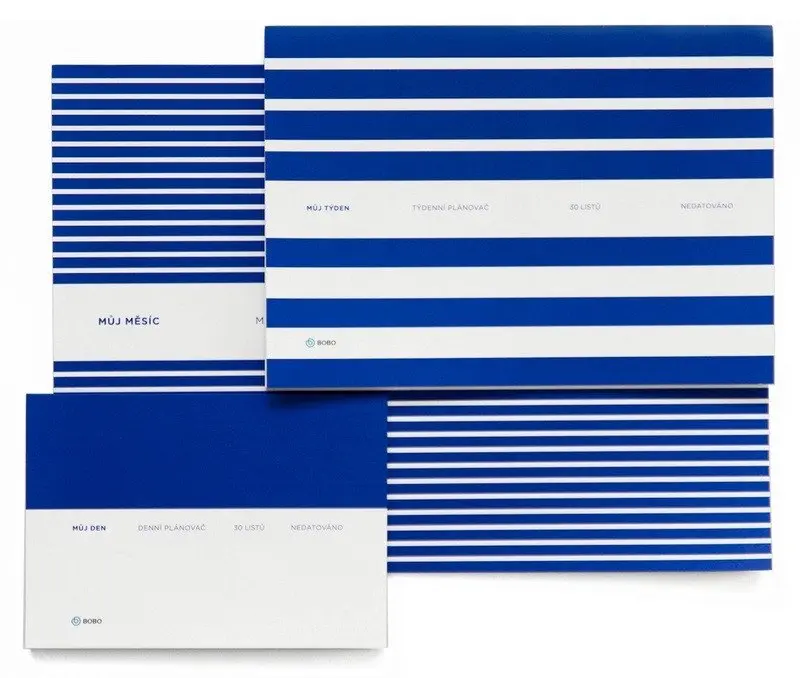 Nedatovaný plánovač - set 4 (denní A5, týdenní A4 na šířku, měsíční A3)