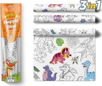 PEXI Malovací ubrusy 3 ks Šťastní Dinosauři Happy Dino
