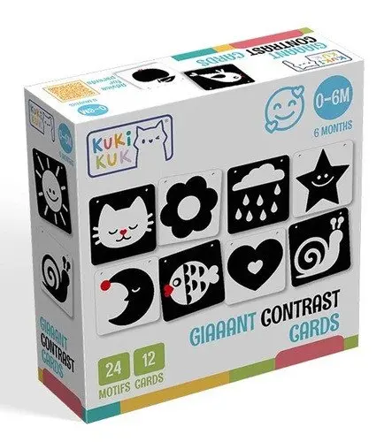 KukiKuk Giaaant Contrast Cards For Babies