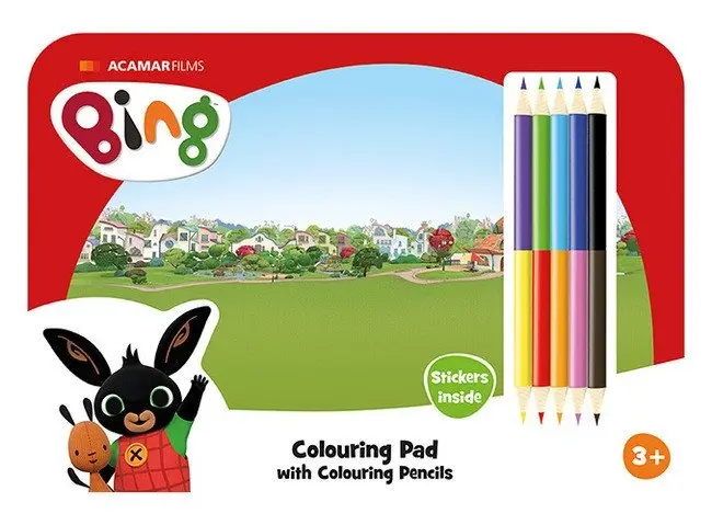 Kreslící set s pastelkami Bing - -