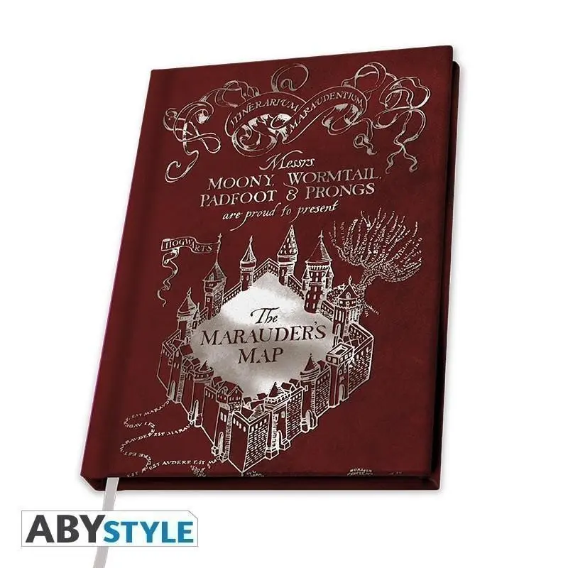 Abysse Corp Zápisník Harry Potter - Pobertův plánek červený