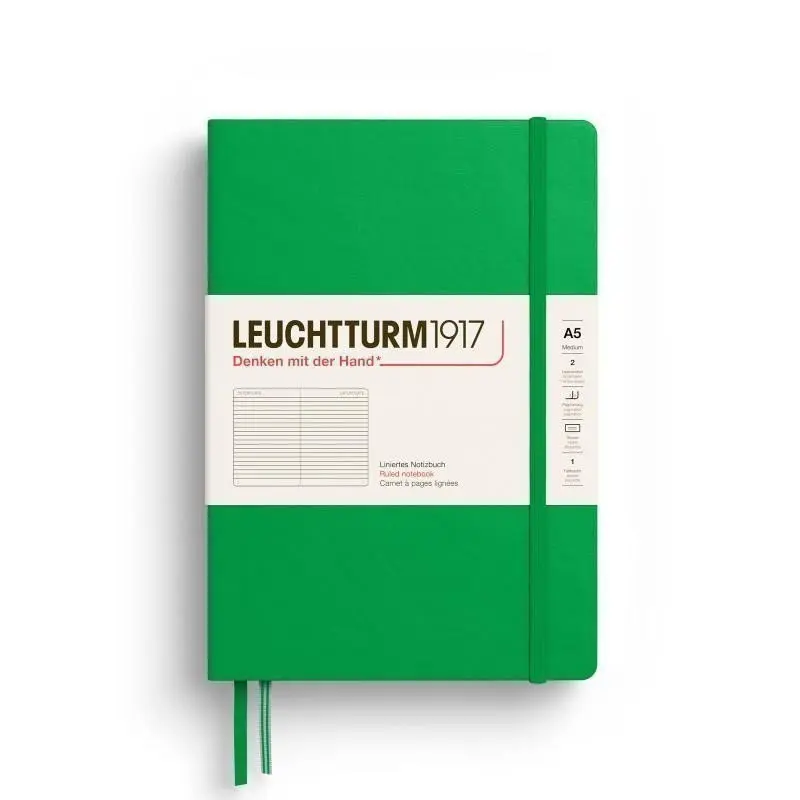 Leuchtturm1917 Zápisník Spring Leaf Medium A5 linkovaný