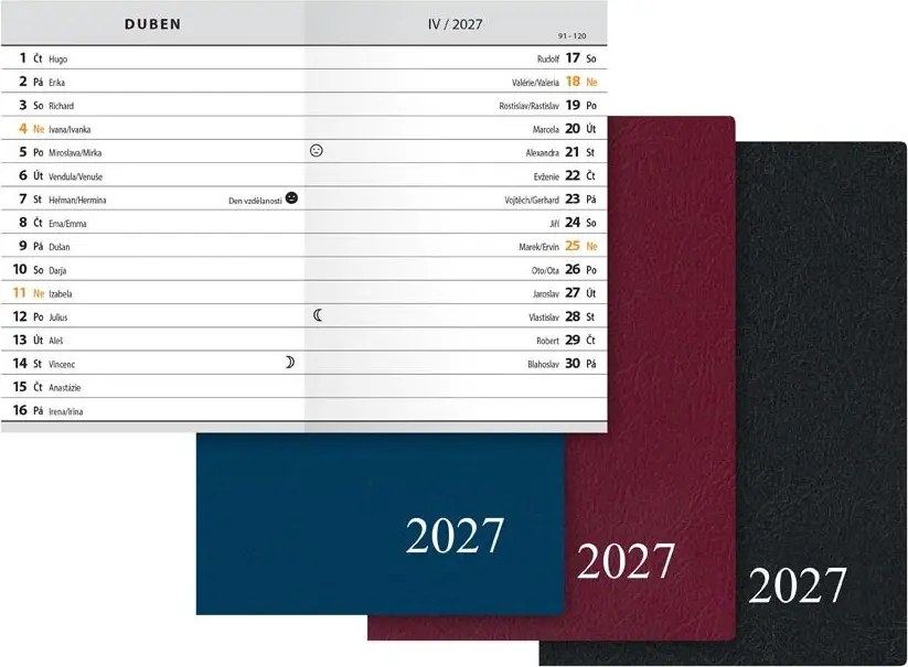 Měsíční diář 2027 MFP M102 PVC mix